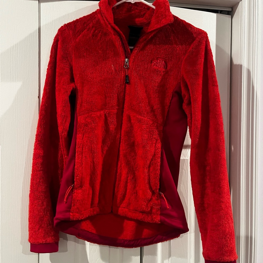 The North Face Bright Red Plush Fleece Jacket